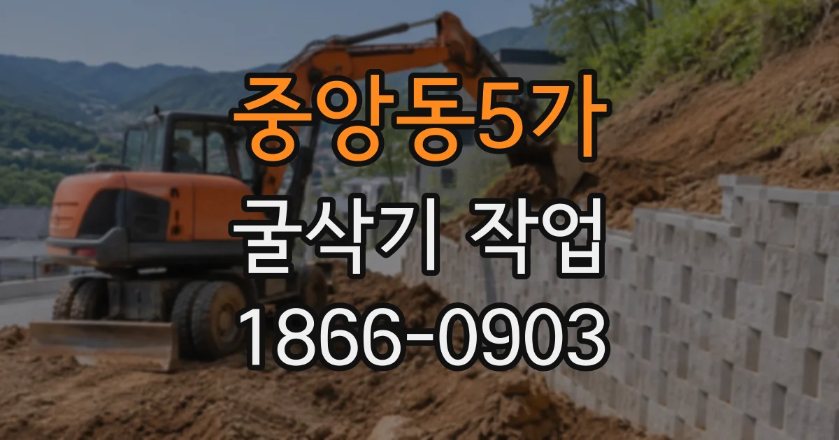 중앙동5가 굴삭기작업