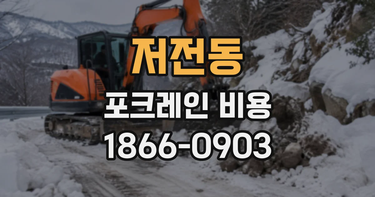 저전동 포크레인비용