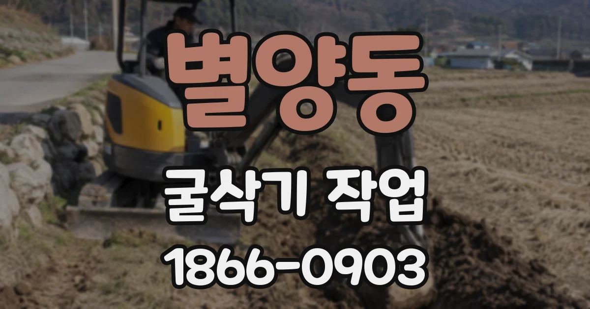 별양동 굴삭기 작업