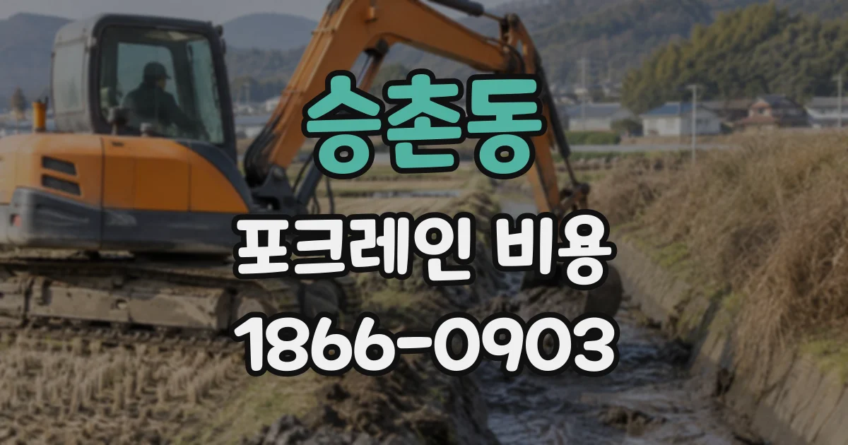 승촌동 포크레인비용