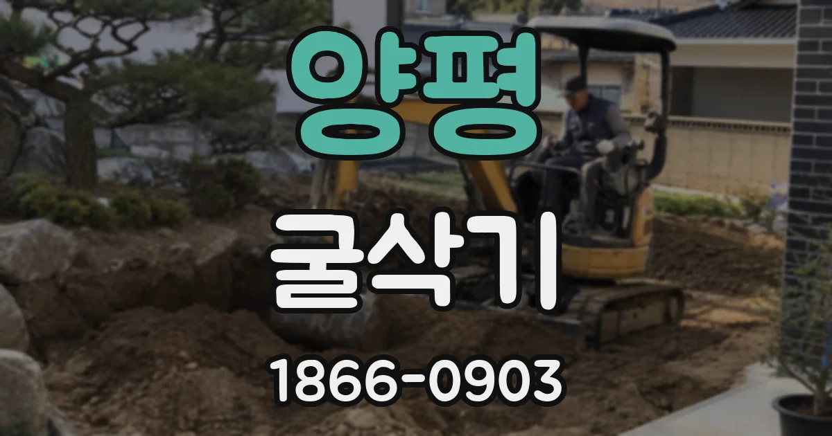 양평 굴삭기