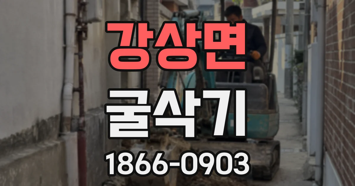 강상면 굴삭기