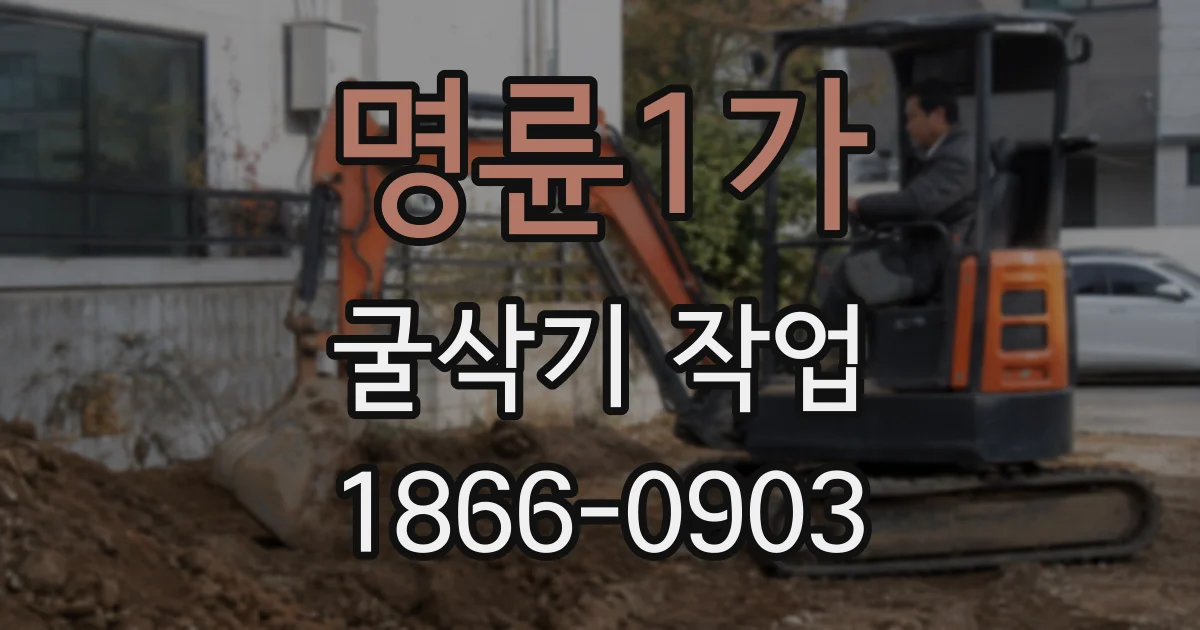 명륜1가 굴삭기 작업