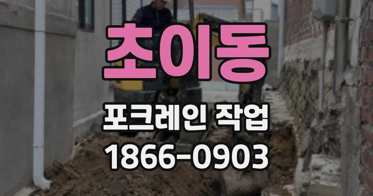 초이동 포크레인 작업