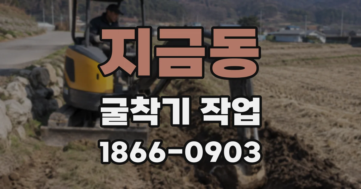 지금동 굴착기 작업