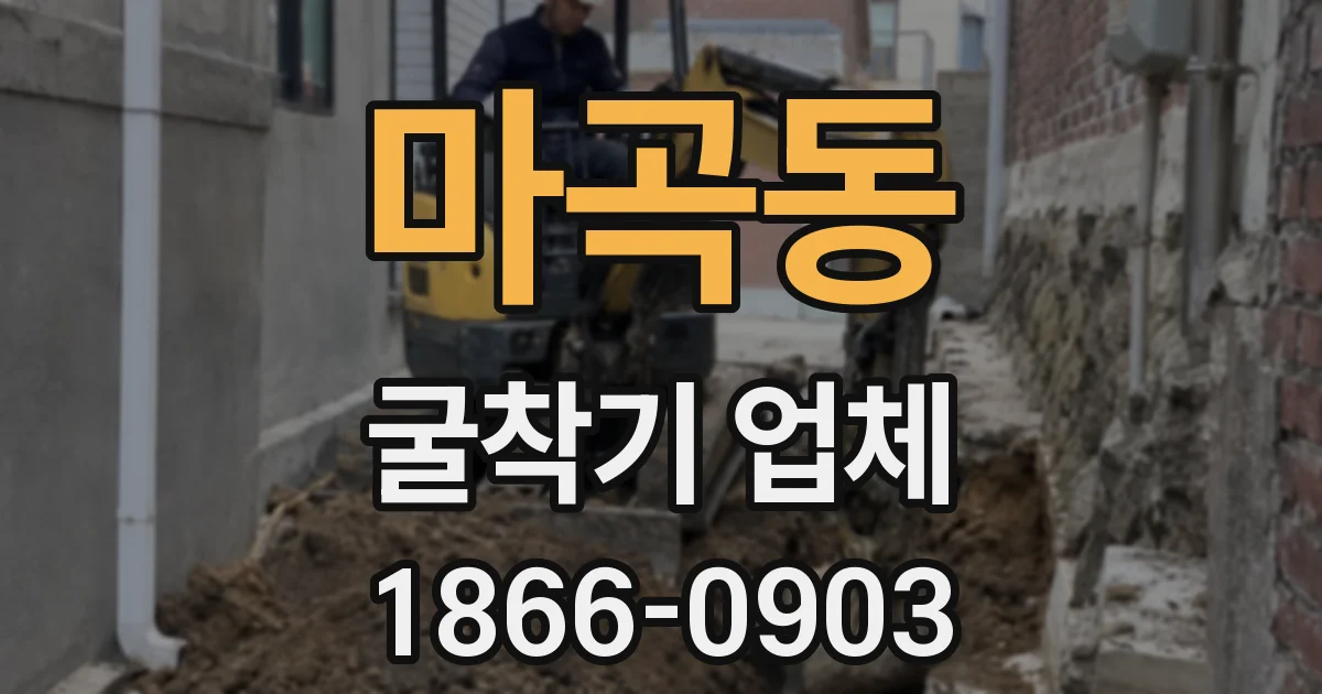마곡동 굴착기 업체