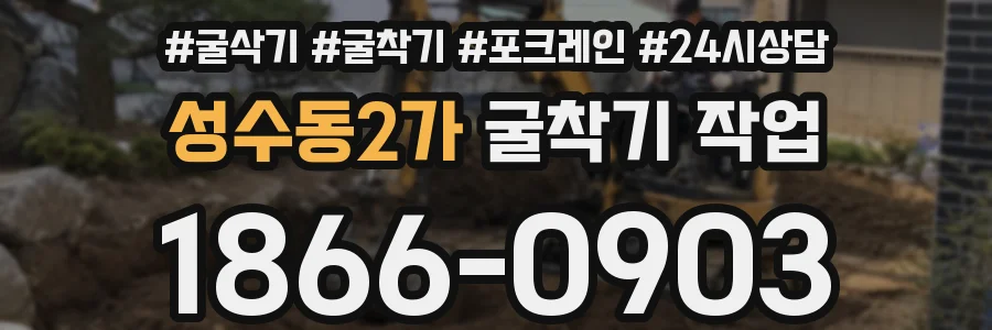 성수동2가 굴착기 작업