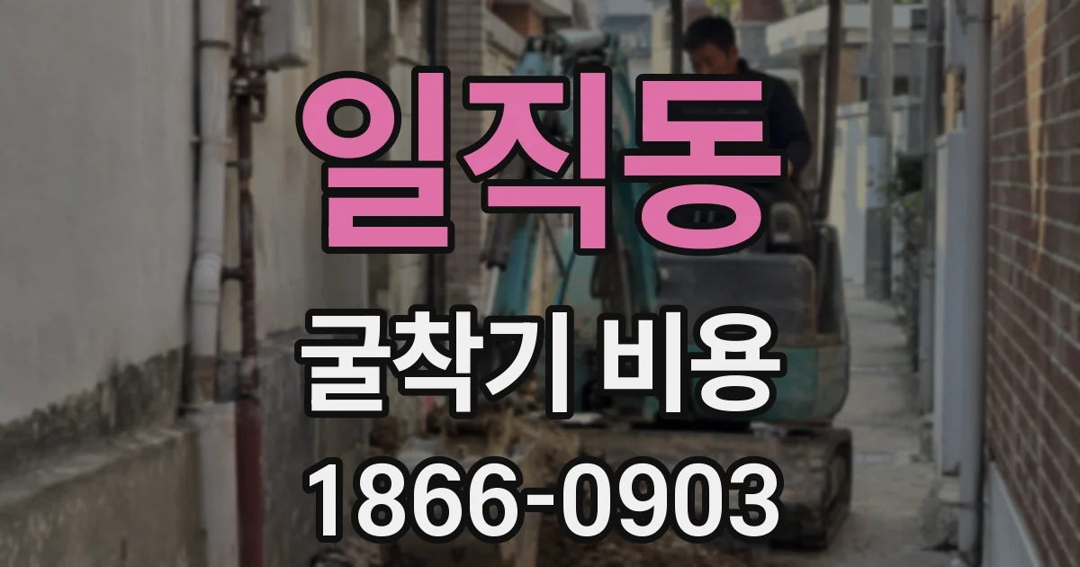 일직동 굴착기 비용