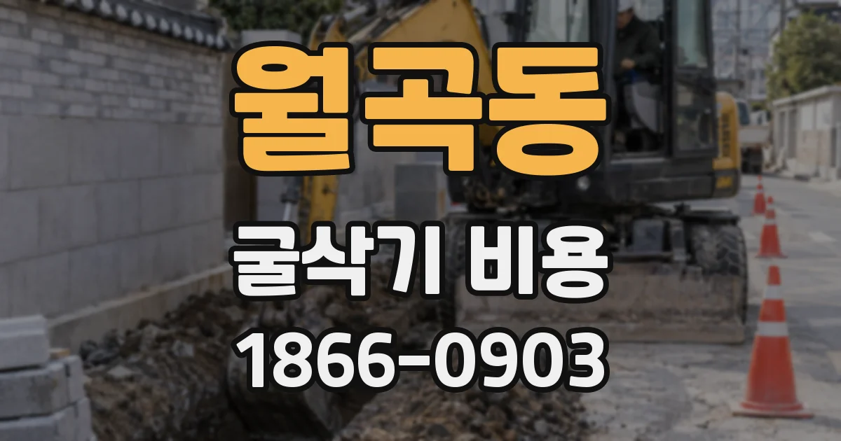 월곡동 굴삭기 비용