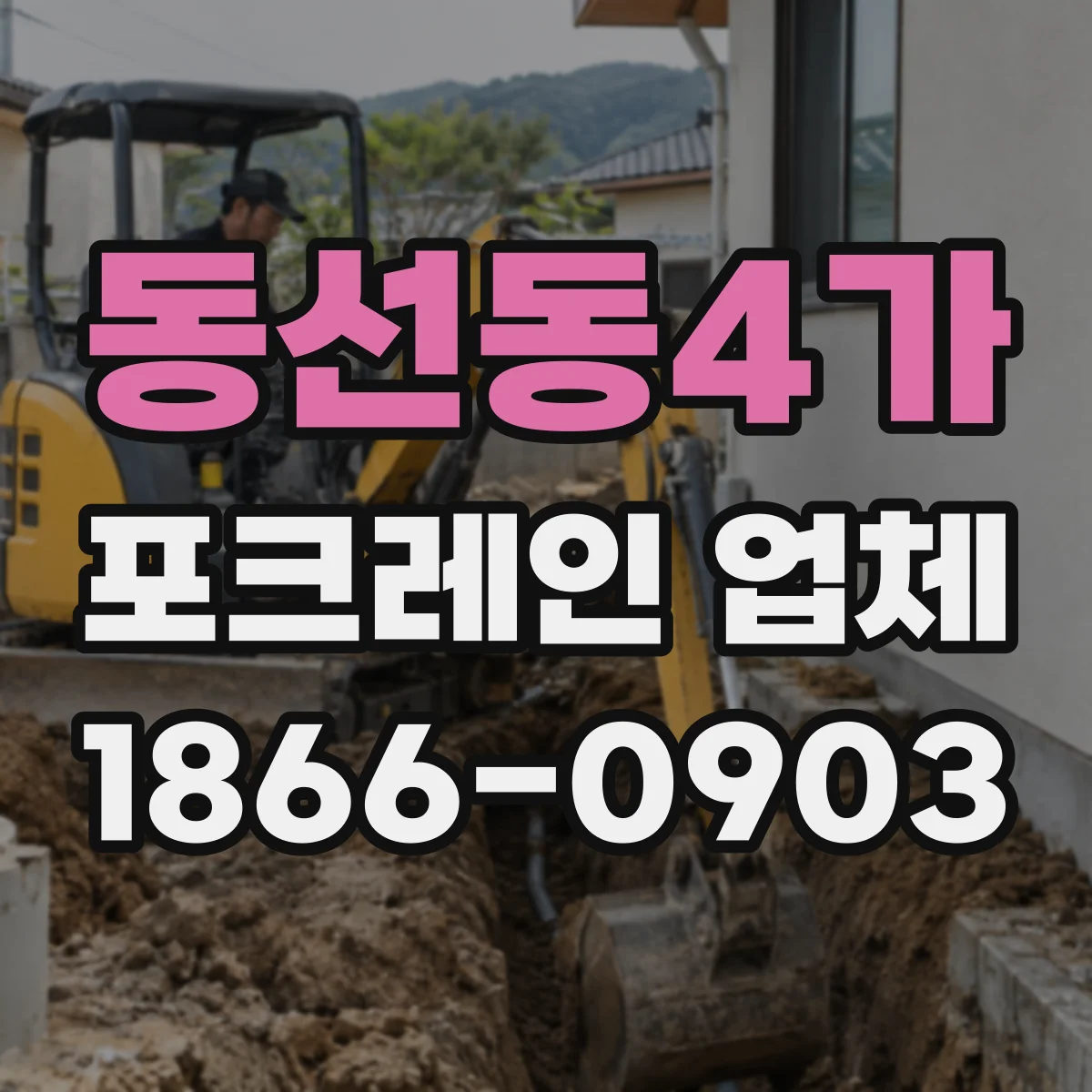 동선동4가 포크레인 업체