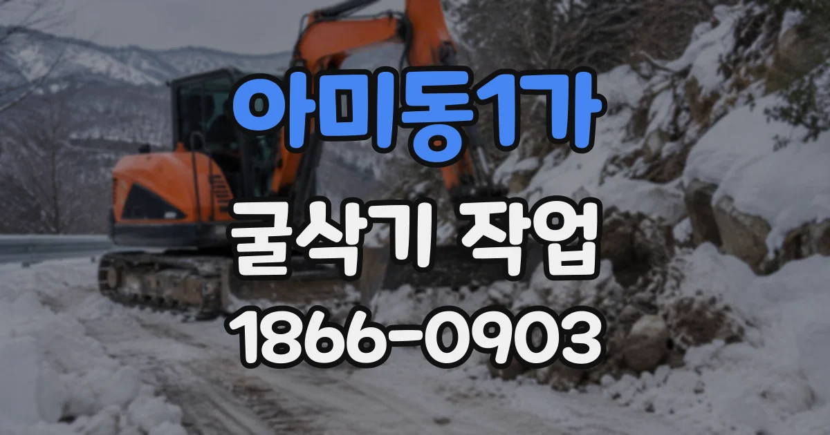 아미동1가 굴삭기작업