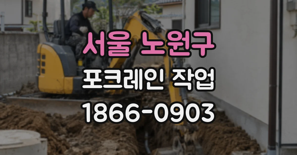 서울 노원구 포크레인 작업