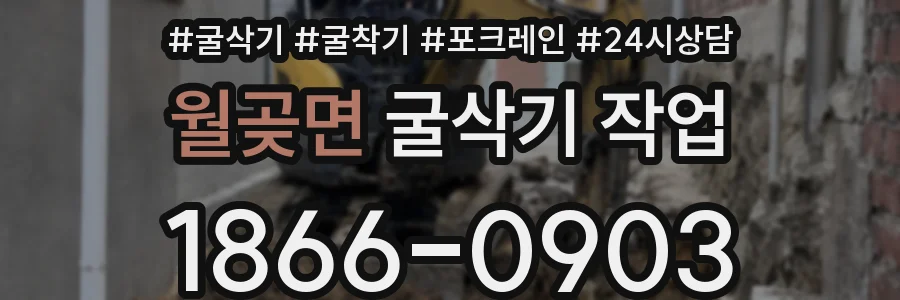 월곶면 굴삭기 작업