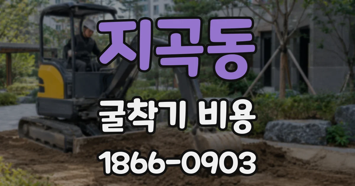 지곡동 굴착기 비용