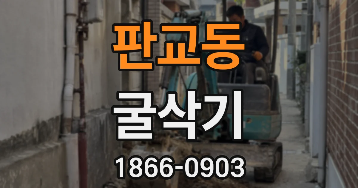 판교동 굴삭기