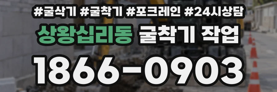 상왕십리동 굴착기 작업