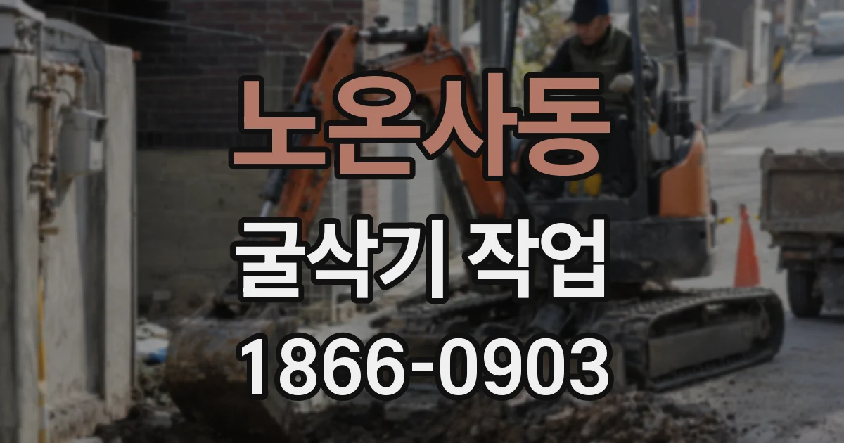 노온사동 굴삭기 작업