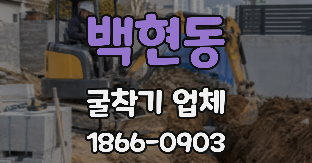 백현동 굴착기 업체