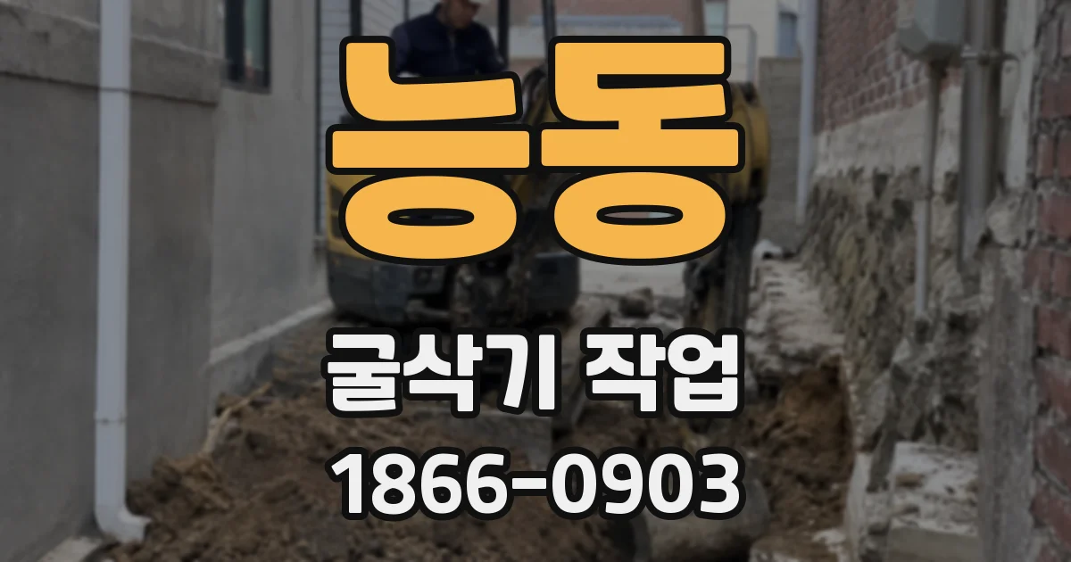 능동 굴삭기 작업