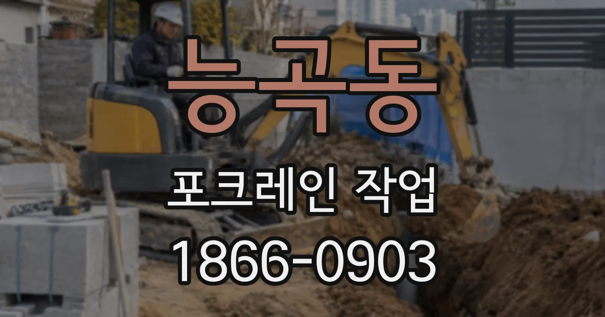 능곡동 포크레인 작업