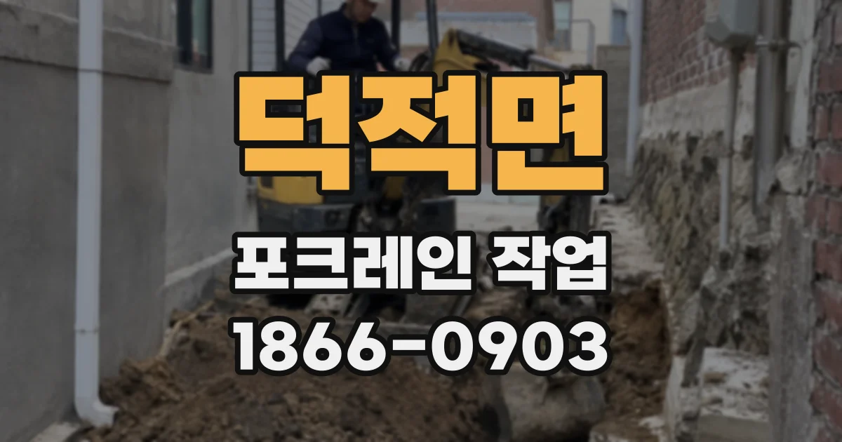 덕적면 포크레인 작업