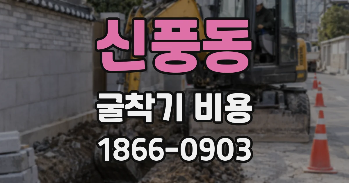 신풍동 굴착기 비용