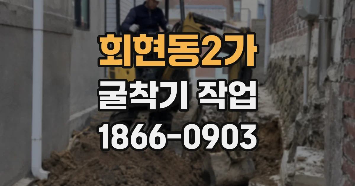 회현동2가 굴착기 작업