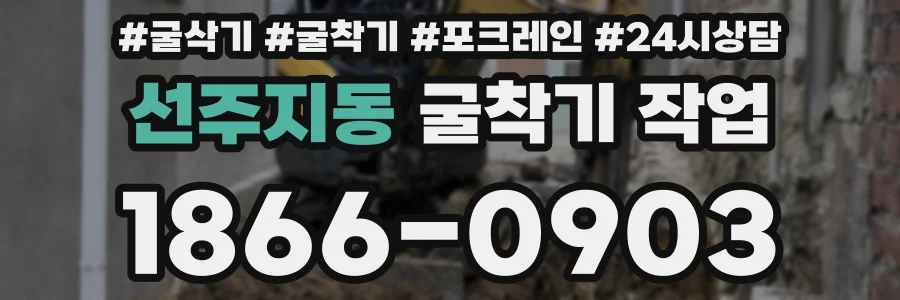 선주지동 굴착기 작업