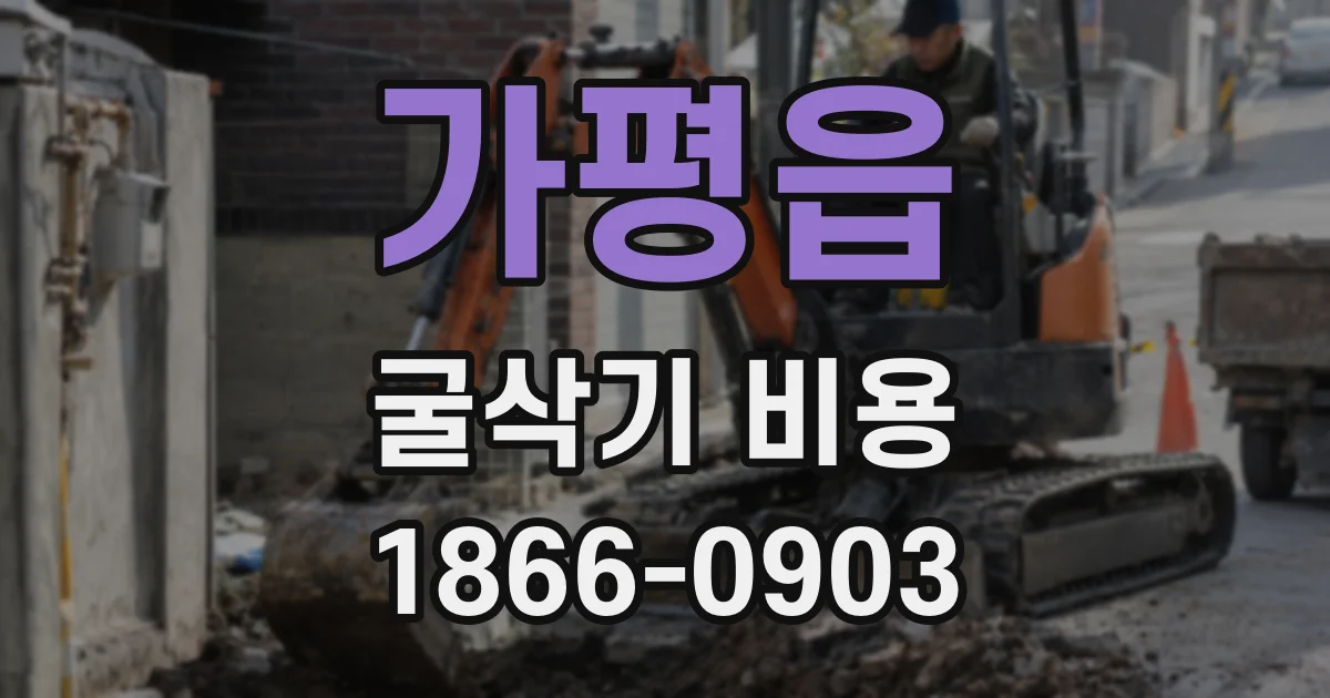 가평읍 굴삭기 비용