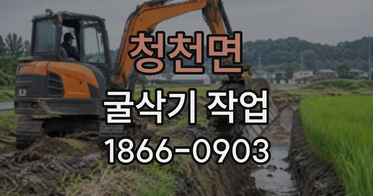 청천면 굴삭기작업