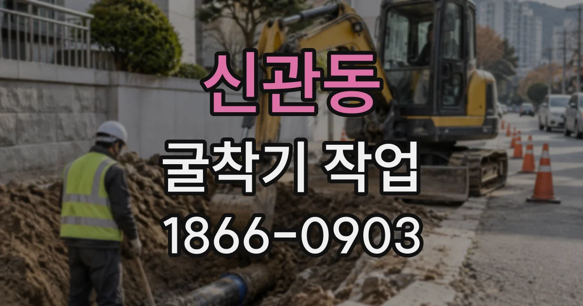 신관동 굴착기작업