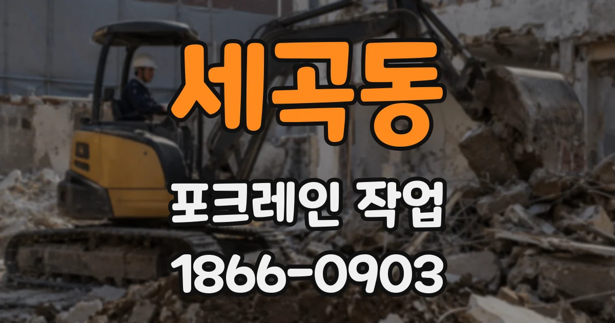 세곡동 포크레인 작업