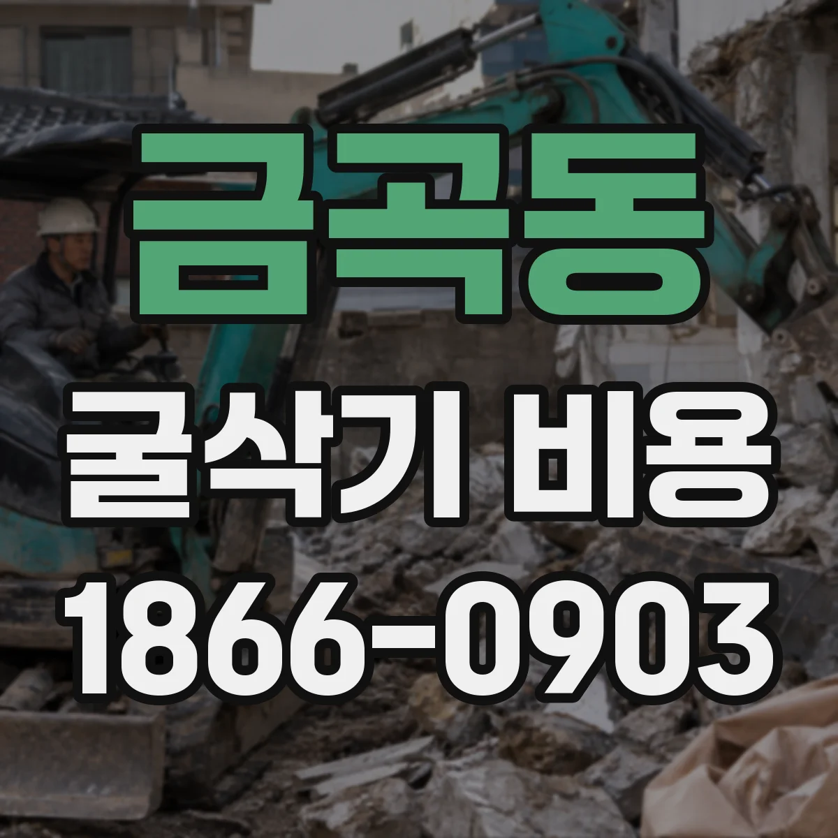 금곡동 굴삭기 비용