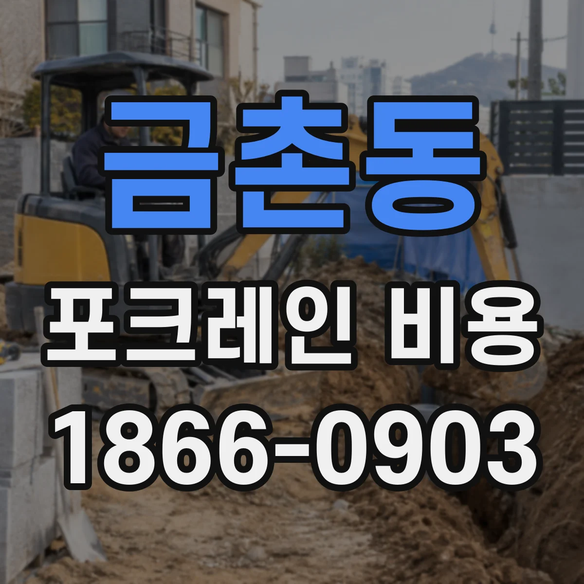 금촌동 포크레인 비용