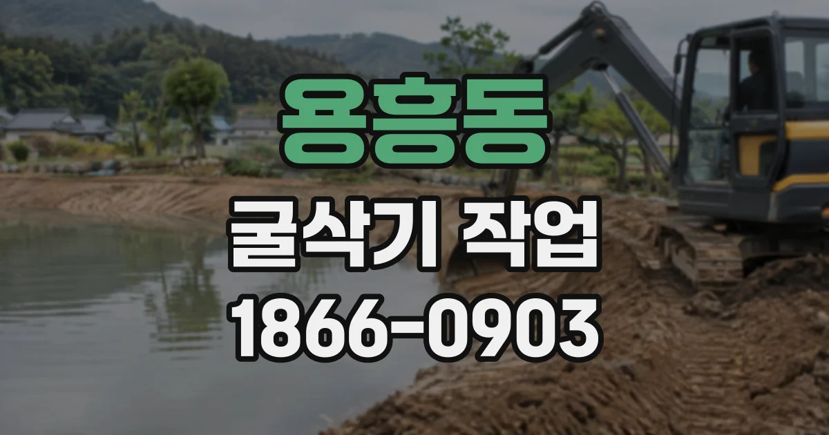 용흥동 굴삭기작업