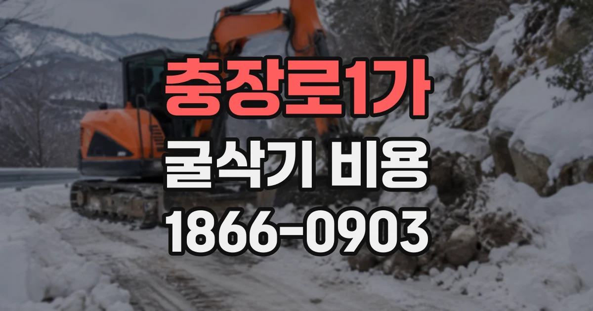 충장로1가 굴삭기비용