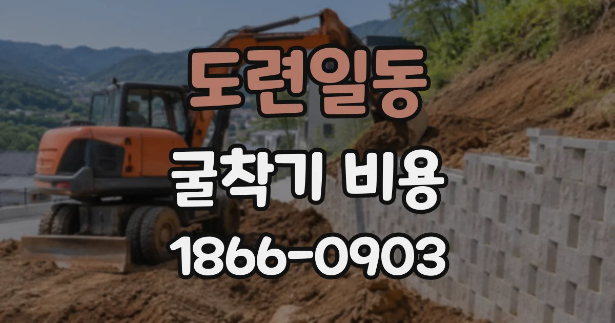도련일동 굴착기비용