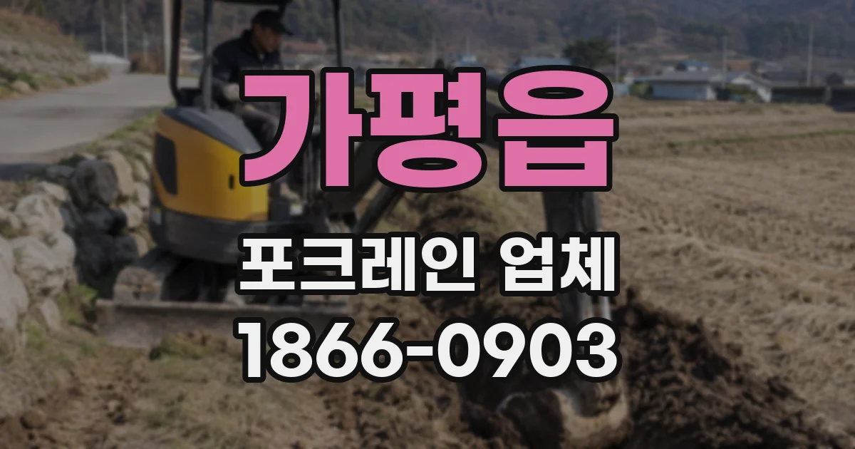가평읍 포크레인 업체