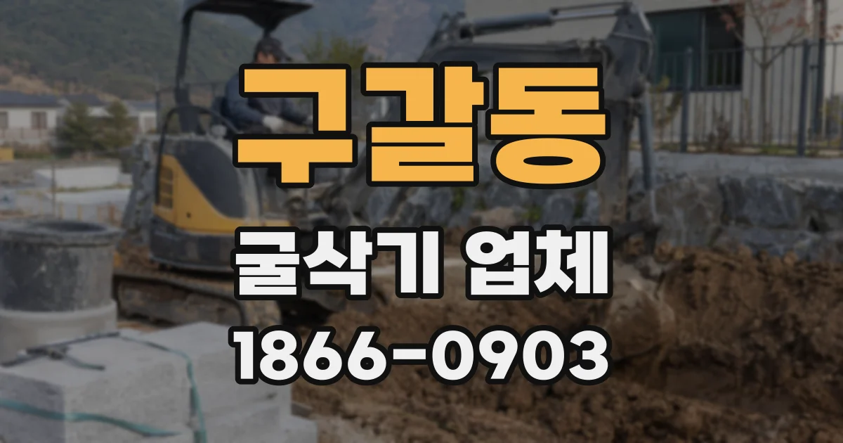 구갈동 굴삭기 업체