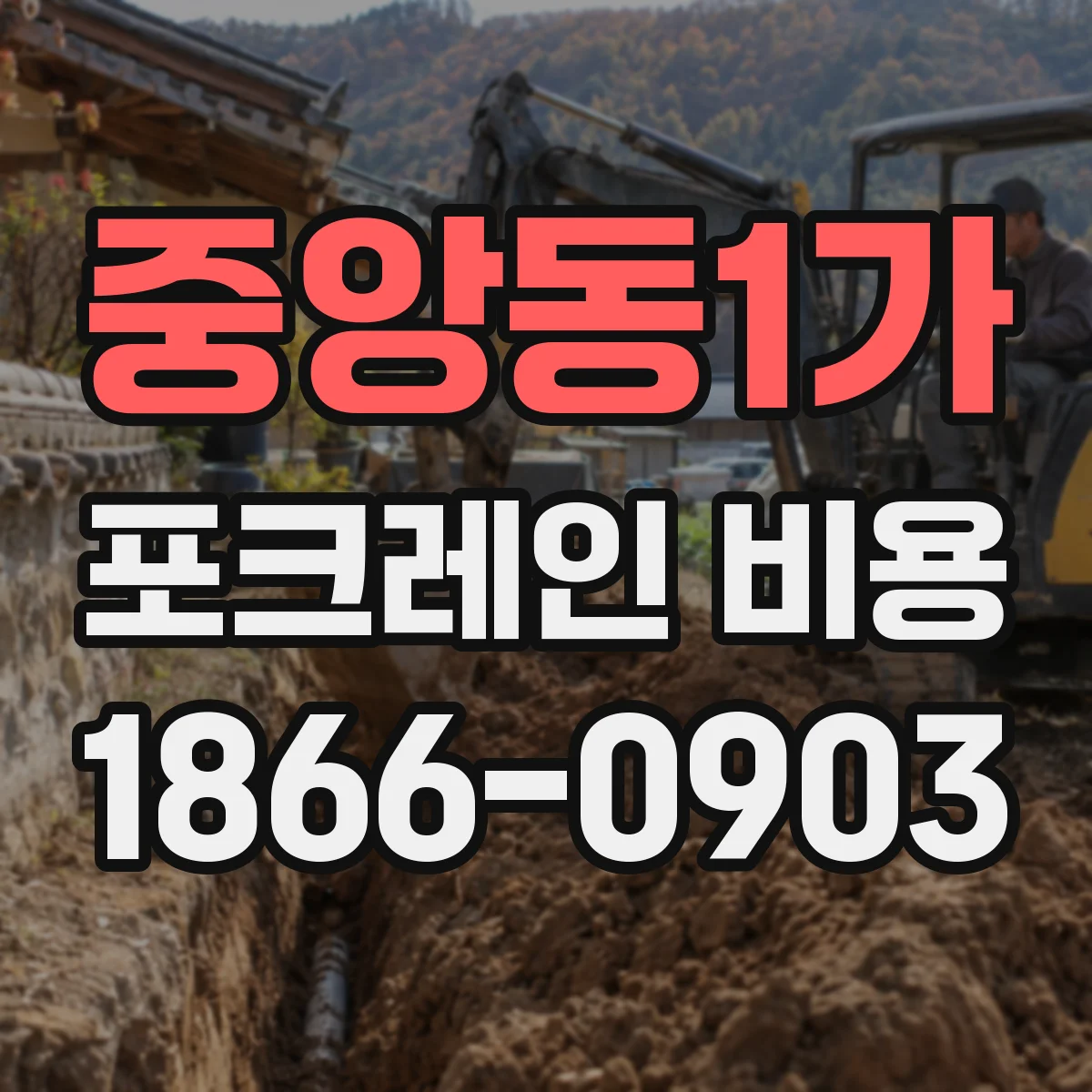 중앙동1가 포크레인 비용