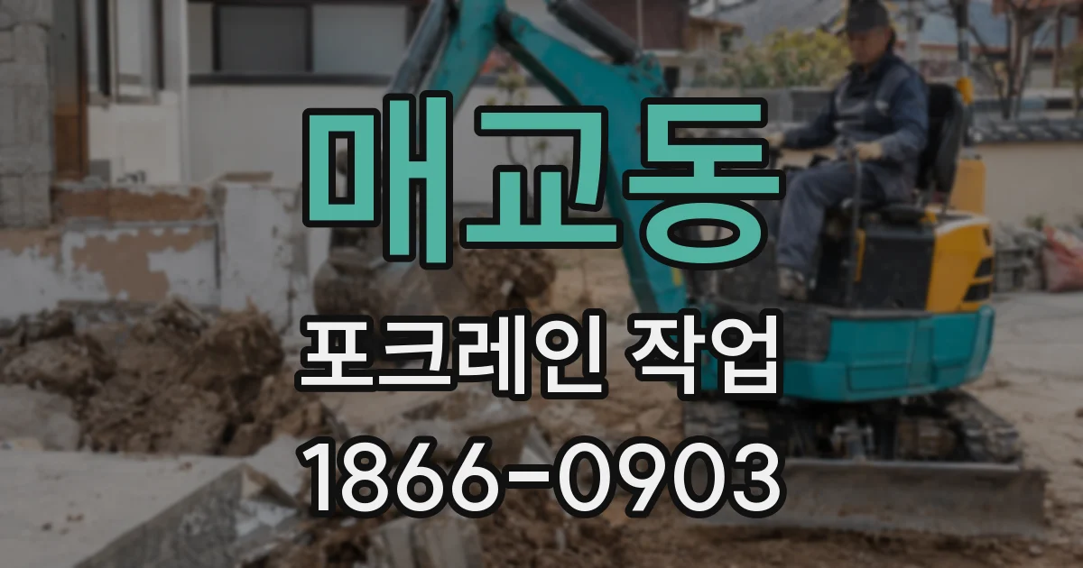 매교동 포크레인 작업