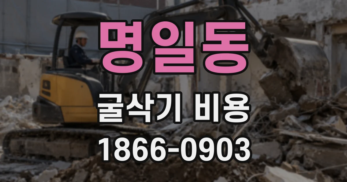 명일동 굴삭기 비용