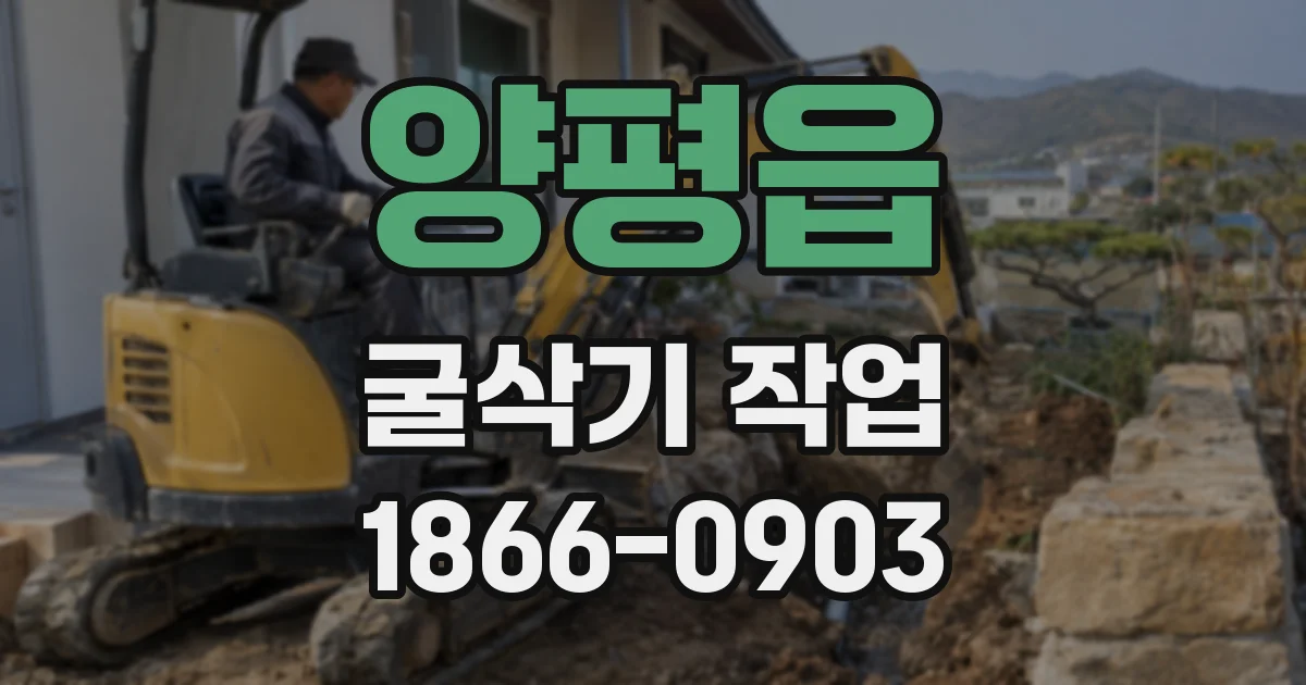 양평읍 굴삭기 작업