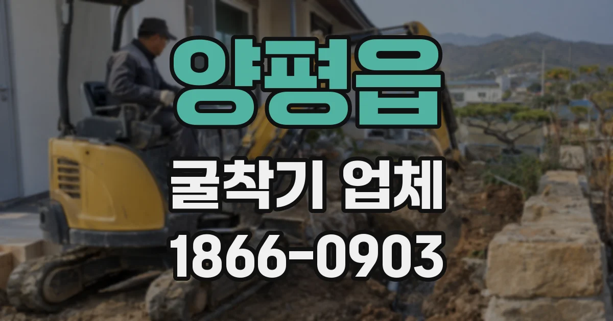 양평읍 굴착기 업체