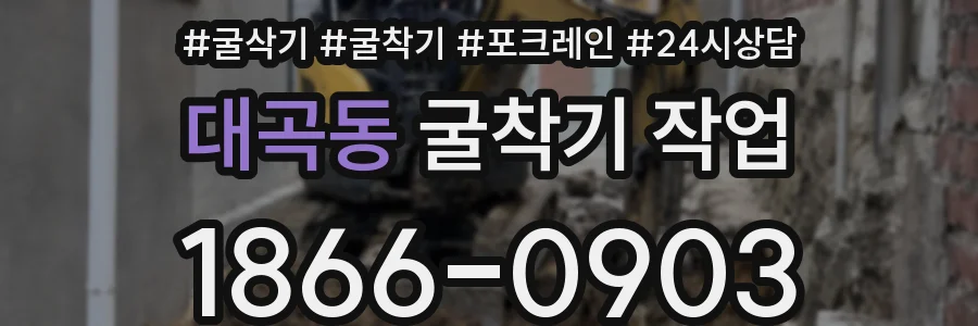 대곡동 굴착기 작업