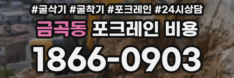 금곡동 포크레인 비용