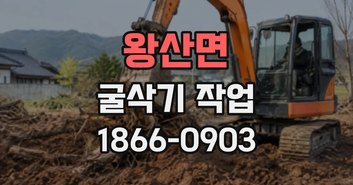 왕산면 굴삭기작업