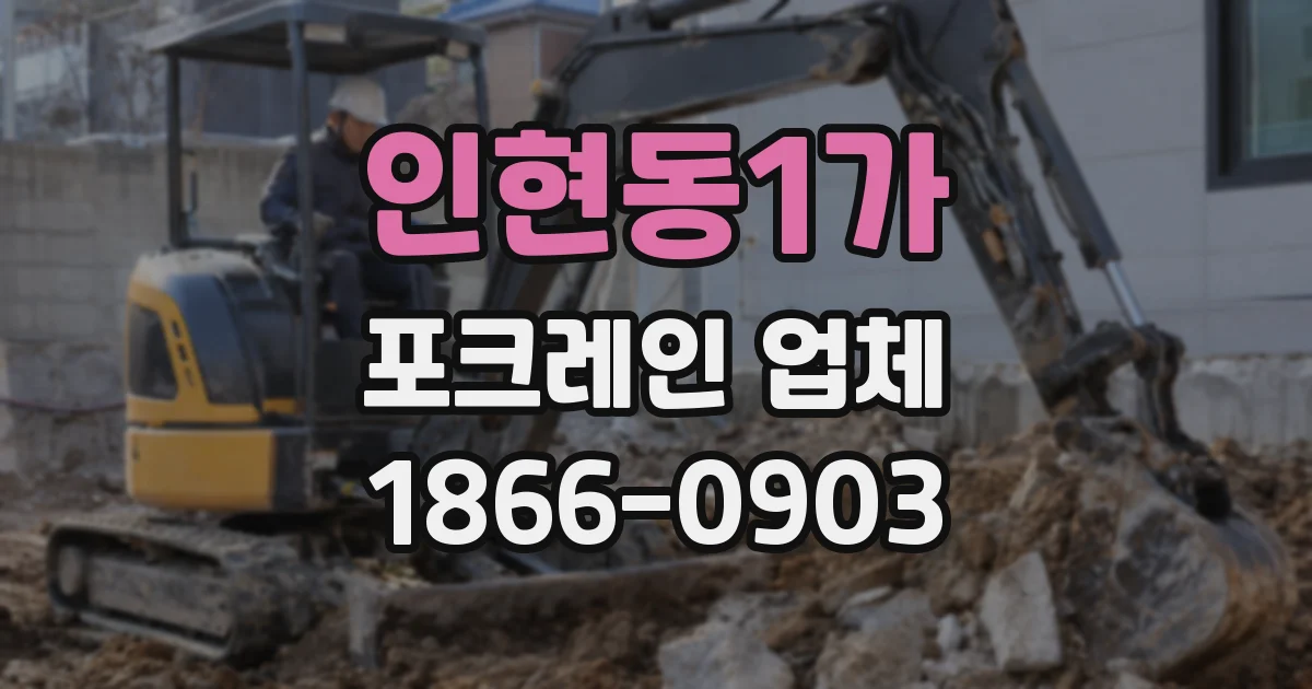 인현동1가 포크레인 업체