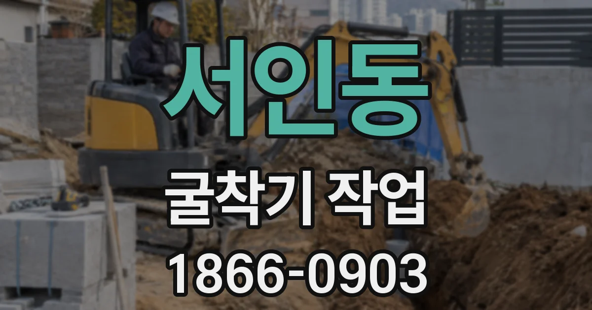 서인동 굴착기 작업