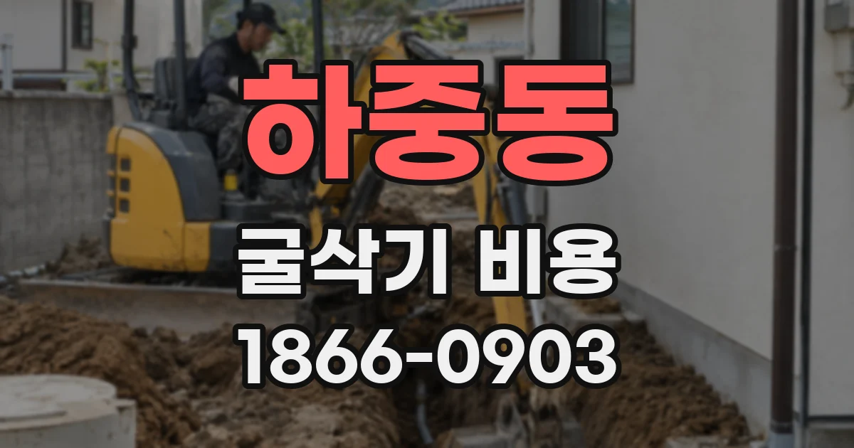 하중동 굴삭기 비용